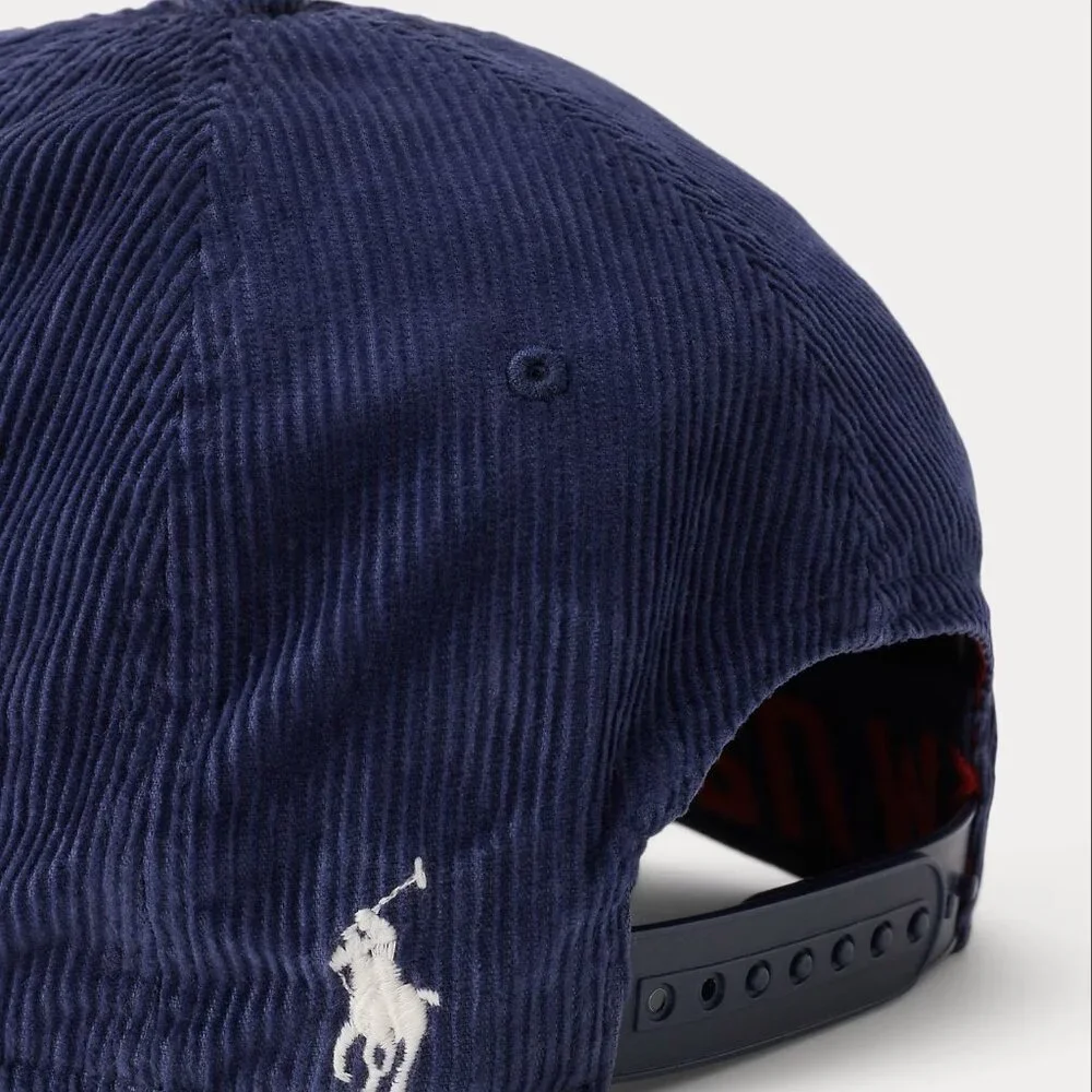 Polo Ralph Lauren Team USA 2026 Olympics Courduroy Cap Hat with Enamel Pins NWT - Picture 3 of 13